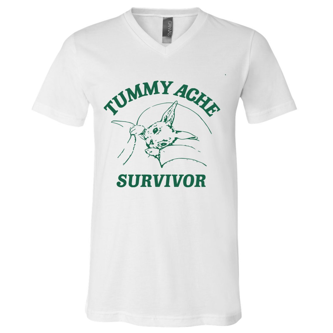 Tummy Ache Survivor Tummy Ache V-Neck T-Shirt