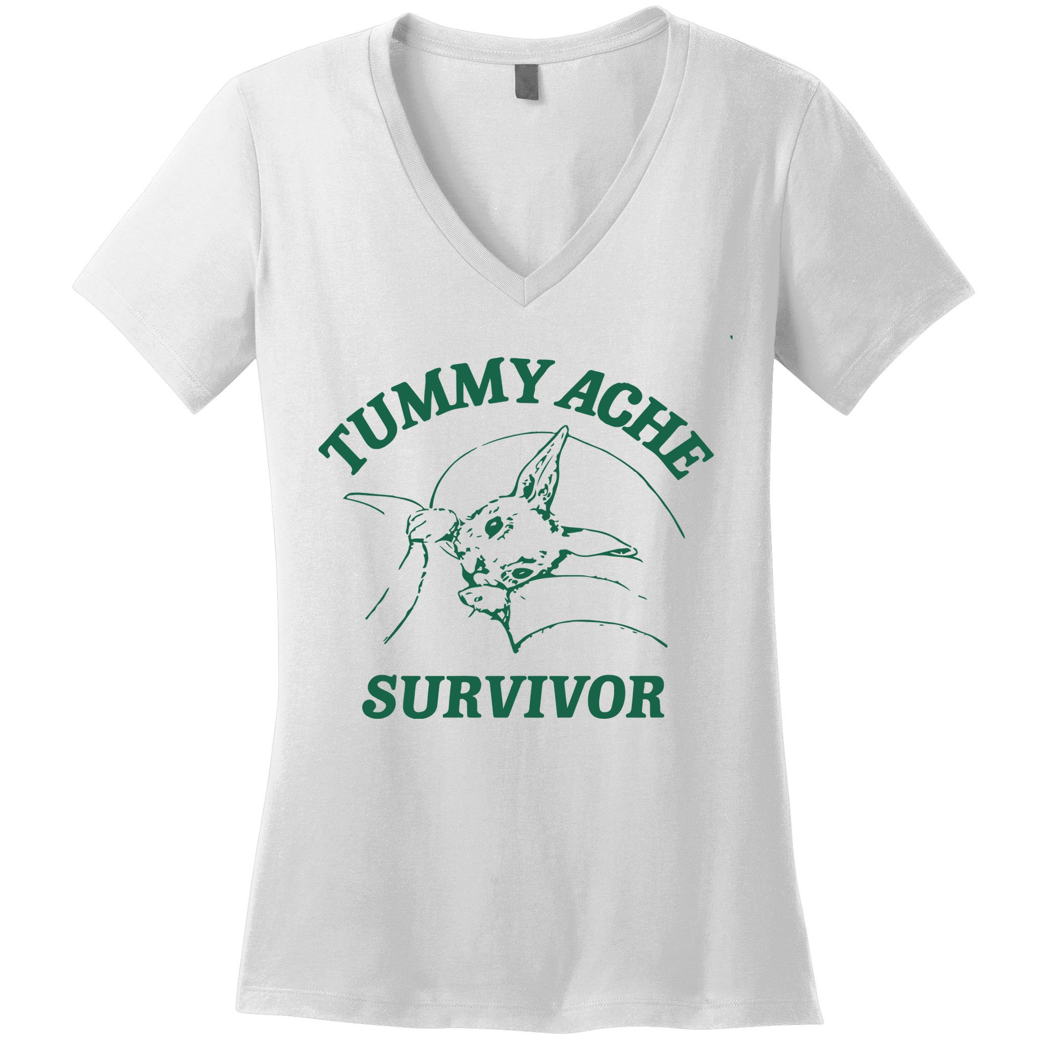 Tummy Ache Survivor Tummy Ache Women's V-Neck T-Shirt