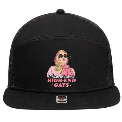 These Are Some High End Gays LGBT 7 Panel Mesh Trucker Snapback Hat