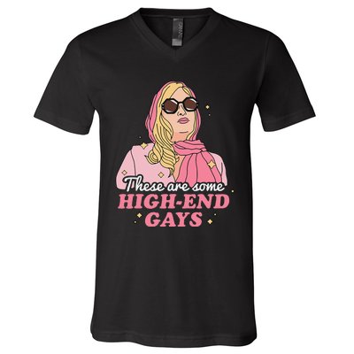 These Are Some High End Gays LGBT V-Neck T-Shirt