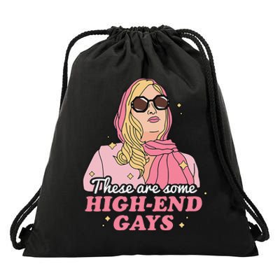 These Are Some High End Gays LGBT Drawstring Bag