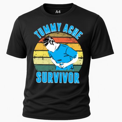 Tummy Ache Survivor Funny Vintage Performance Shirt