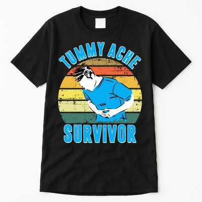 Tummy Ache Survivor Funny Vintage Tall T-Shirt
