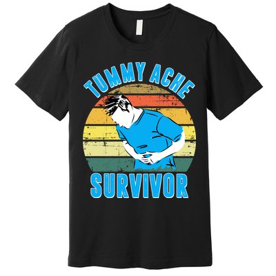 Tummy Ache Survivor Funny Vintage Premium T-Shirt