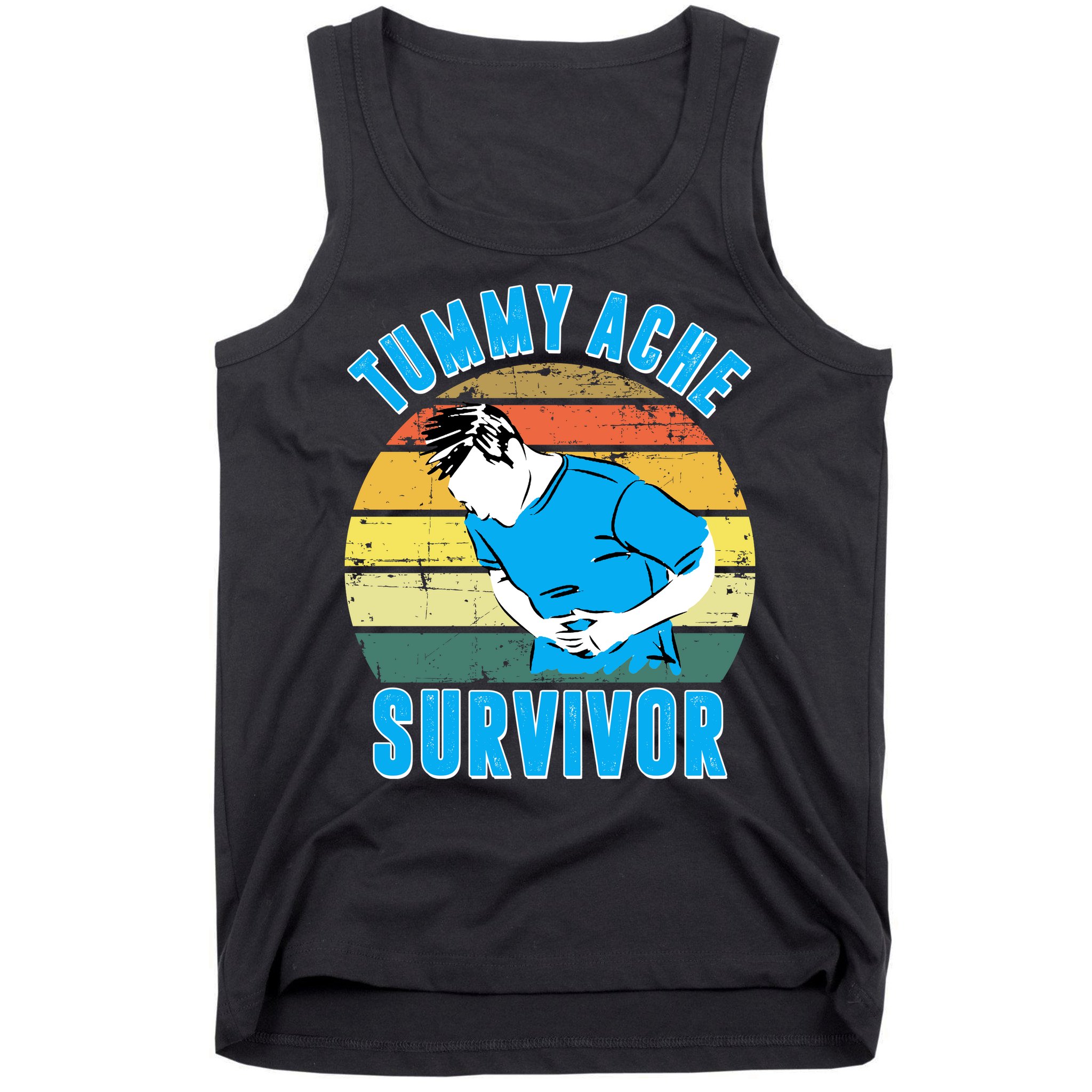 Tummy Ache Survivor Funny Vintage Tank Top