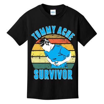 Tummy Ache Survivor Funny Vintage Kids T-Shirt