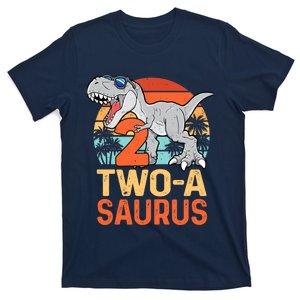 Two A Saurus Rex 2nd Birthday Dinosaur 2 Year Old Boy T-Shirt