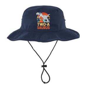 Two A Saurus Rex 2nd Birthday Dinosaur 2 Year Old Boy Legacy Cool Fit Booney Bucket Hat