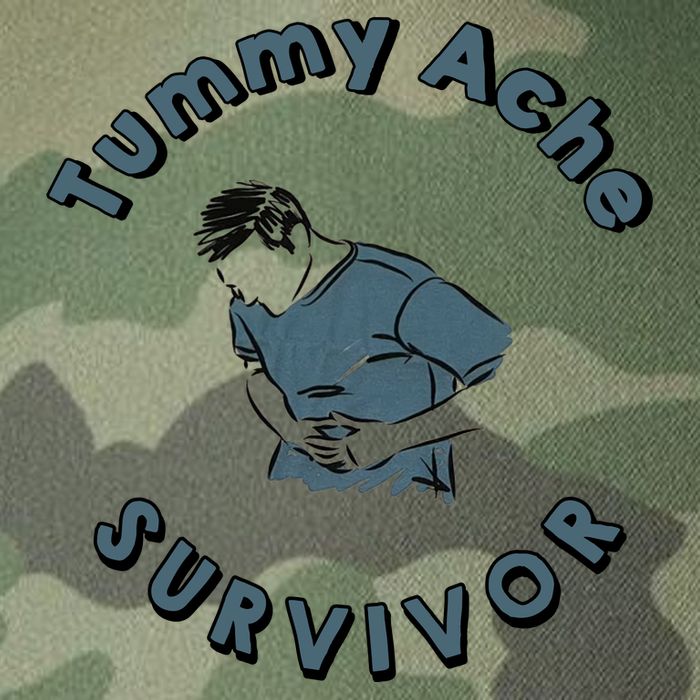 Tummy Ache Survivor Funny Tummy Ache Joke Legacy Tie Dye Trucker Hat