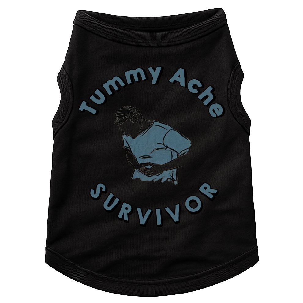Tummy Ache Survivor Funny Tummy Ache Joke Doggie Tank