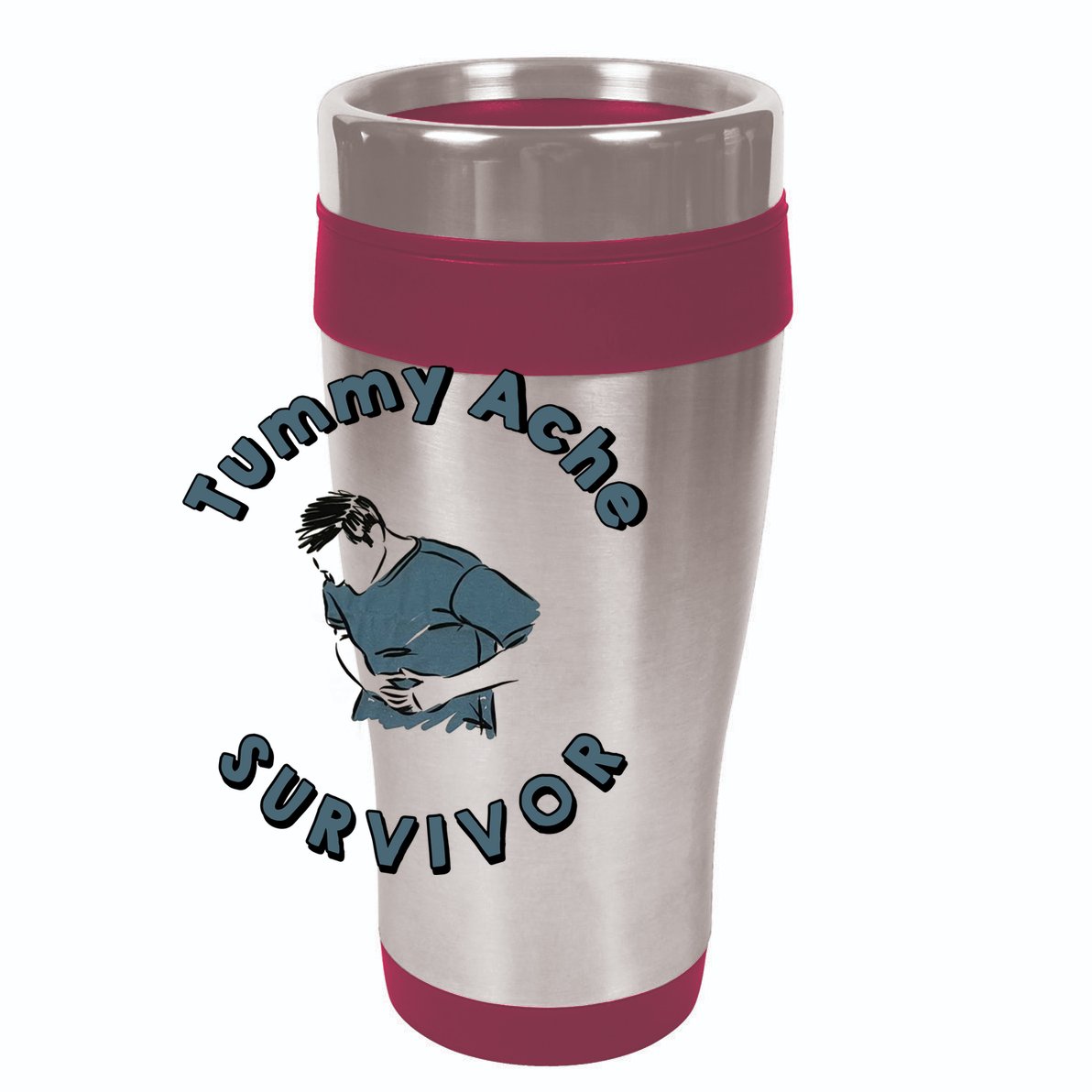 Tummy Ache Survivor Funny Tummy Ache Joke 15oz Campfire Ceramic Mug