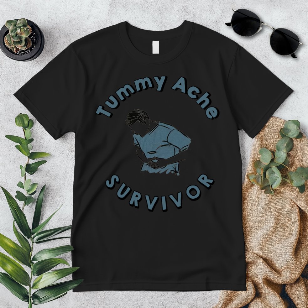 Tummy Ache Survivor Funny Tummy Ache Joke Premium T-Shirt
