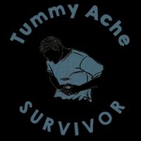 Tummy Ache Survivor Funny Tummy Ache Joke Cropped Pullover Crew