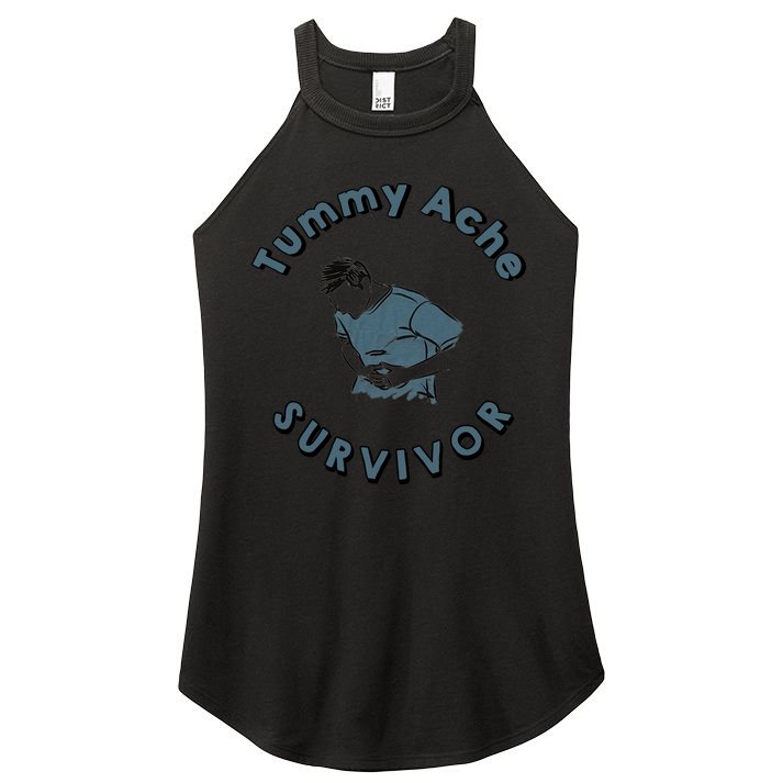 Tummy Ache Survivor Funny Tummy Ache Joke Women's Perfect Tri Rocker Tank