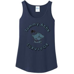 Tummy Ache Survivor Funny Tummy Ache Joke Ladies Essential Tank