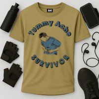 Tummy Ache Survivor Funny Tummy Ache Joke Cooling Performance Crew T-Shirt
