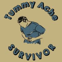 Tummy Ache Survivor Funny Tummy Ache Joke Button