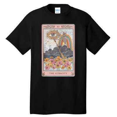 The Audacity Skeleton Tarot Card Sun Eye Aesthetic Tall T-Shirt