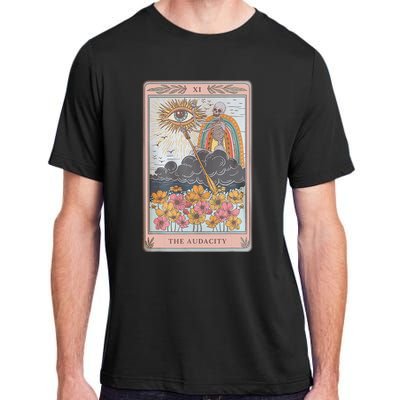 The Audacity Skeleton Tarot Card Sun Eye Aesthetic Adult ChromaSoft Performance T-Shirt