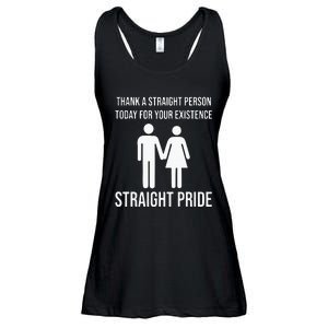 Thank A Straight Person To Day For Your Existence Straight Pride Ladies Essential Flowy Tank