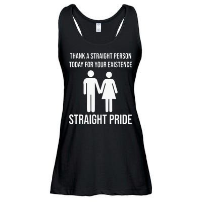 Thank A Straight Person To Day For Your Existence Straight Pride Ladies Essential Flowy Tank