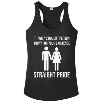 Thank A Straight Person To Day For Your Existence Straight Pride Ladies PosiCharge Competitor Racerback Tank