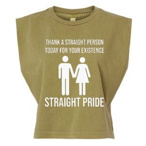 Thank A Straight Person To Day For Your Existence Straight Pride Garment-Dyed Women's Muscle Tee