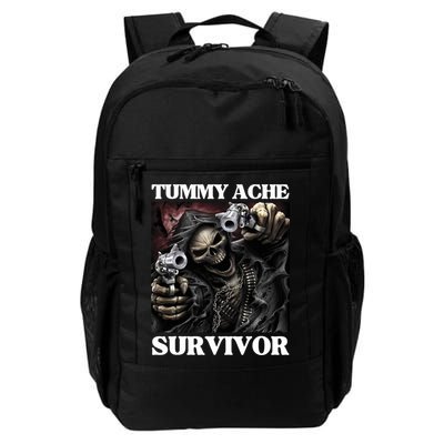 Tummy Ache Survivor Funny Cool Edgy Hard Skeleton Meme Backpack