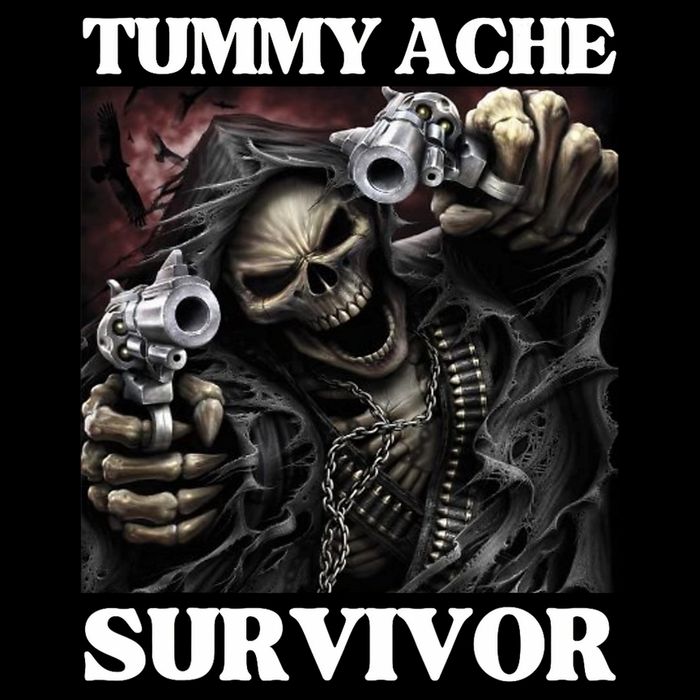 Tummy Ache Survivor Funny Cool Edgy Hard Skeleton Meme Zip Tote Bag