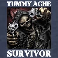 Tummy Ache Survivor Funny Cool Edgy Hard Skeleton Meme Sweatshirt
