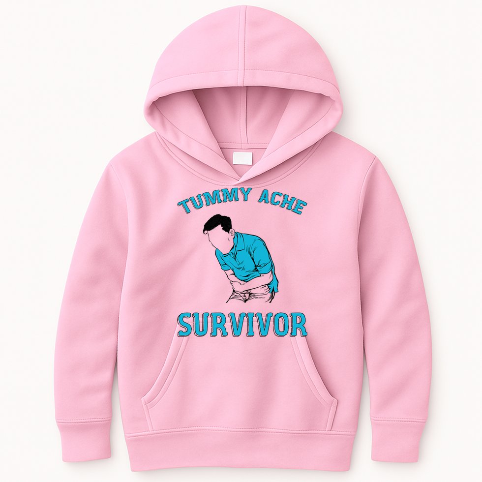 Tummy Ache Survivor Kids Hoodie