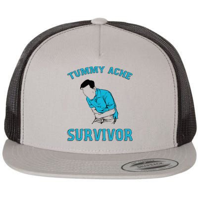 Tummy Ache Survivor Flat Bill Trucker Hat