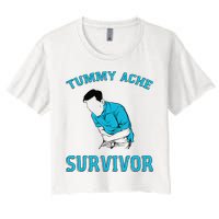 Tummy Ache Survivor Women's Crop Top Tee