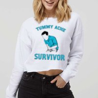 Tummy Ache Survivor Cropped Pullover Crew