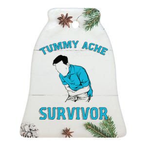 Tummy Ache Survivor Ceramic Bell Ornament