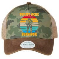 Tummy Ache Survivor Funny Retro Legacy Tie Dye Trucker Hat