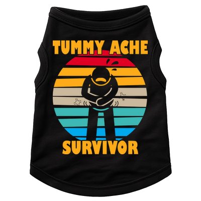 Tummy Ache Survivor Funny Retro Doggie Tank