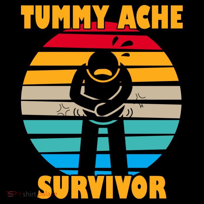Tummy Ache Survivor Funny Retro T-Shirt