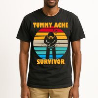 Tummy Ache Survivor Funny Retro Tall T-Shirt