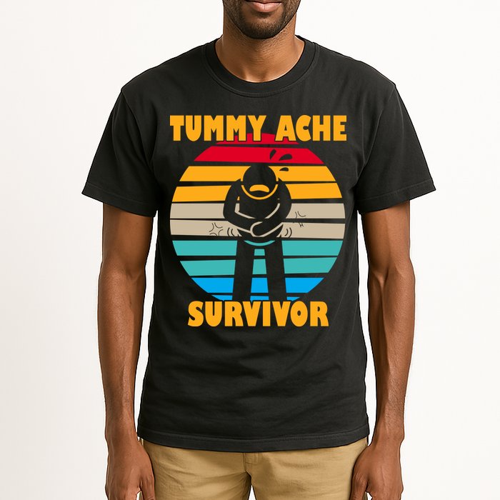 Tummy Ache Survivor Funny Retro Tall T-Shirt