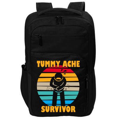 Tummy Ache Survivor Funny Retro Impact Tech Backpack
