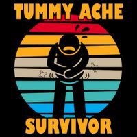 Tummy Ache Survivor Funny Retro Backpack