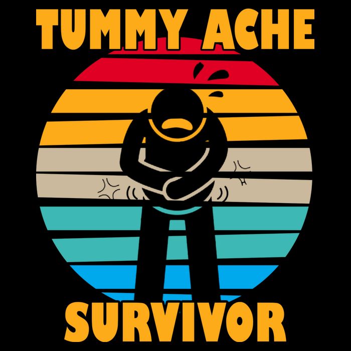 Tummy Ache Survivor Funny Retro Backpack