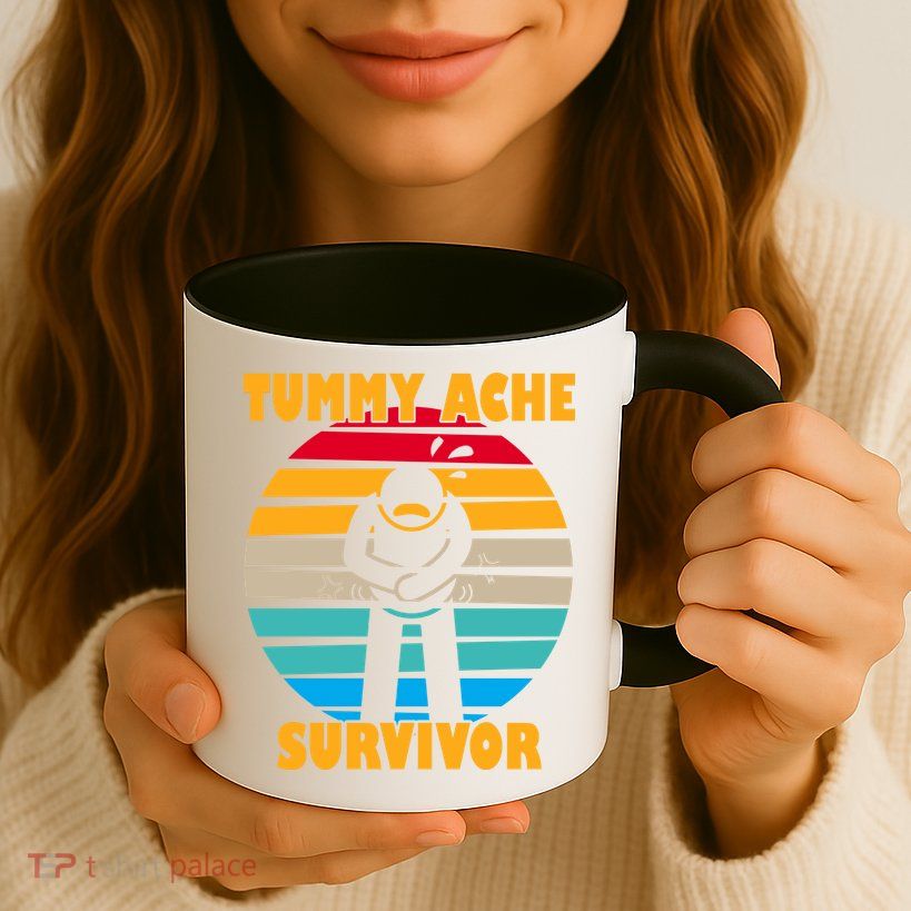 Tummy Ache Survivor Funny Retro Mug