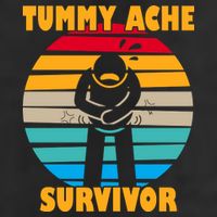 Tummy Ache Survivor Funny Retro Beanie