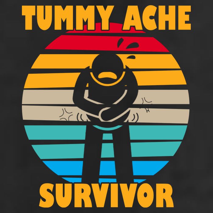 Tummy Ache Survivor Funny Retro Beanie