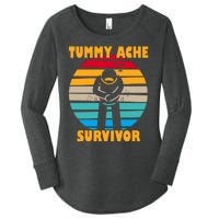 Tummy Ache Survivor Funny Retro Women's Perfect Tri Tunic Long Sleeve Shirt