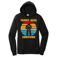 Tummy Ache Survivor Funny Retro Women's Pullover Hoodie