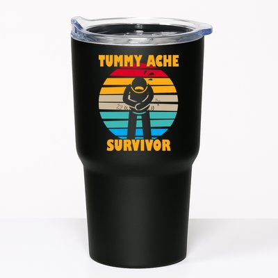 Tummy Ache Survivor Funny Retro Tumbler