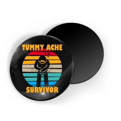 Tummy Ache Survivor Funny Retro Magnet